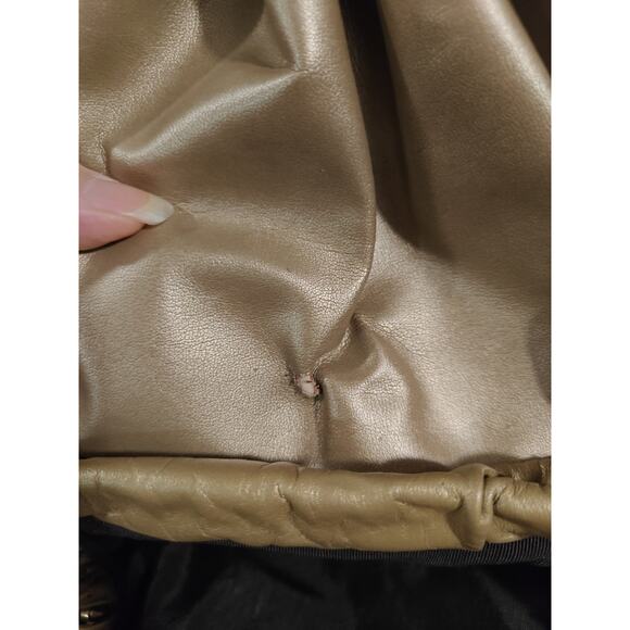 Park Avenue Int 1980 Vintage Bronze Metallic Leather Handbag Shoulder Bag Clutch - Picture 7 of 9